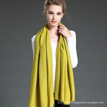 Frauen im Winter, um Warm Plain Yellow Polyester Schal Schal zu halten